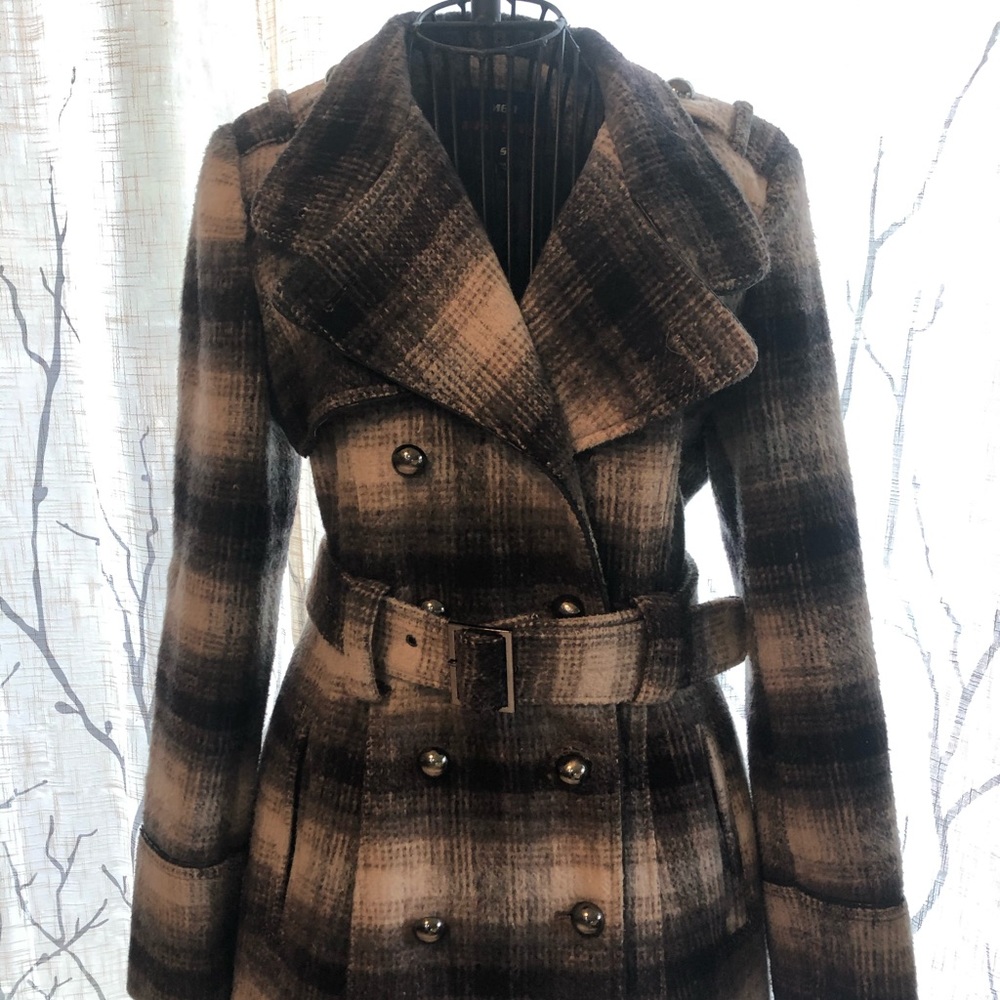 Miss Sixty plaid pea coat